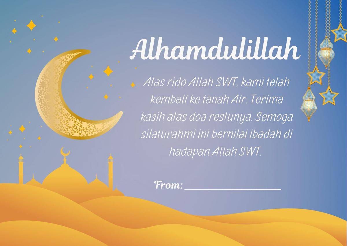 Contoh kartu ucapan souvenir haji (canva.com/delvi a)